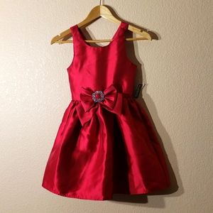 A red formal party dress